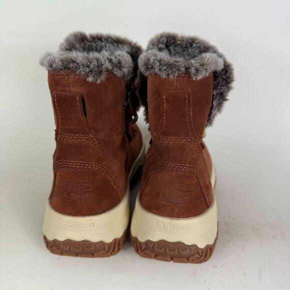 L.L.Bean Day Venture Snow Boots Womens 6.5 Brown Suede Lined Lace-Up Ankle - Picture 7 of 10